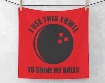 Bowling Gifts, Funny Bowling Towel, Bowling Coach, Gift for Bowling Coach, Coach Gift, I Use This Towel To Shine My Balls