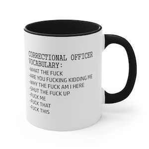 Correctional Officer Vocabulary Mug, Correctional Officer Gift, Funny Correctional Officer Gifts
