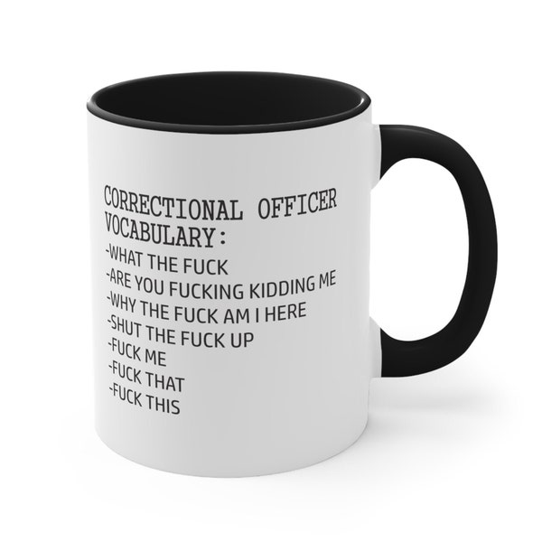 Correctional Officer Vocabulary Mug, Correctional Officer Gift, Funny Correctional Officer Gifts