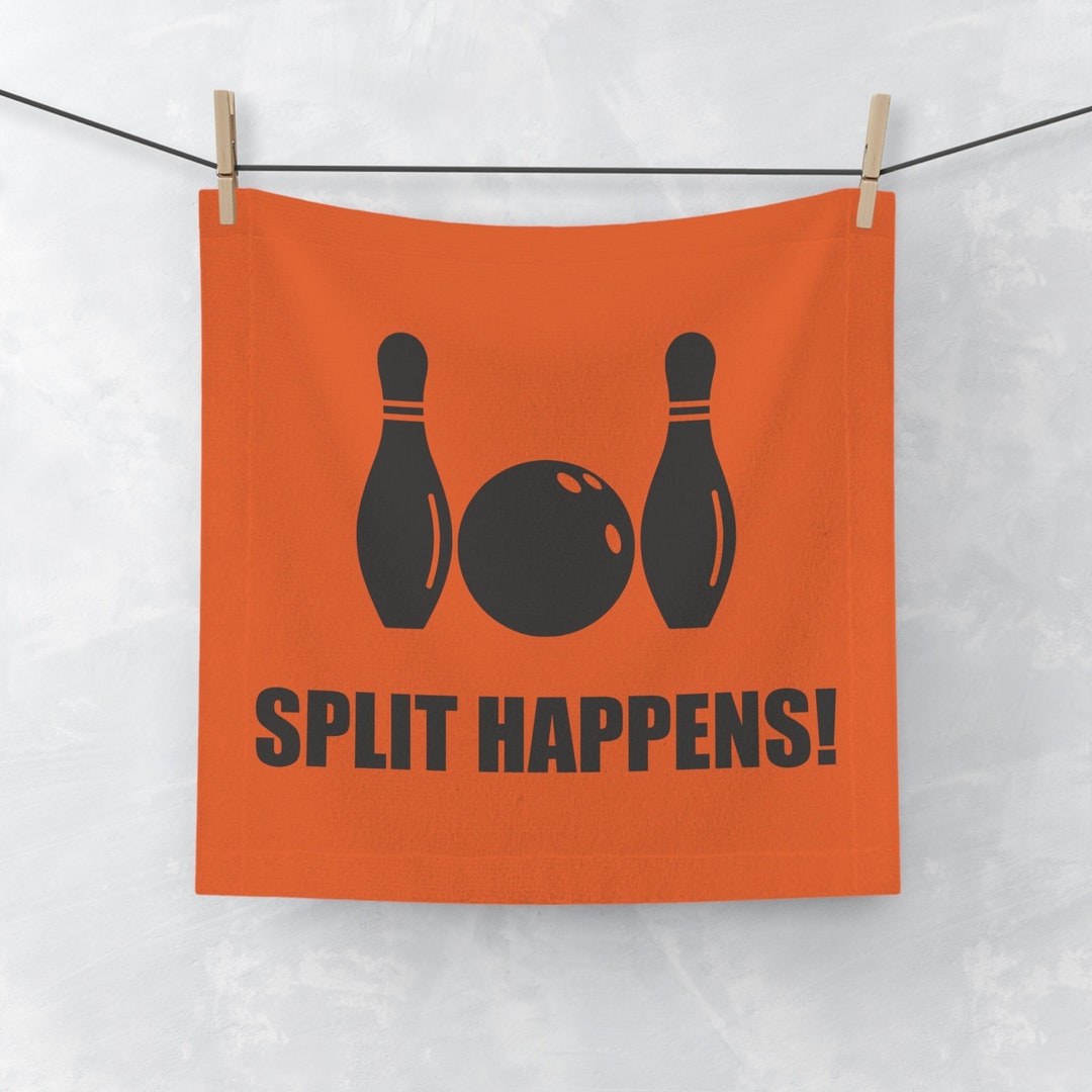Split Happens Funny Bowling Towel, Bowling Gifts, Teammate Gifts, Gifts for Bowlers Etsy