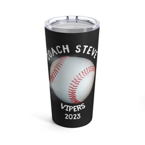 Personalized Baseball Tumbler, Baseball Gift, Gift for Baseball Coach, Team Gift