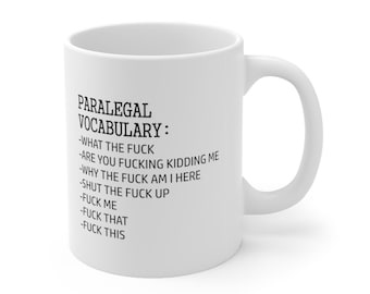 Paralegal Vocabulary Mug, Paralegal Gift, Gift for Paralegal, Coworker Gift, Funny Paralegal Mug