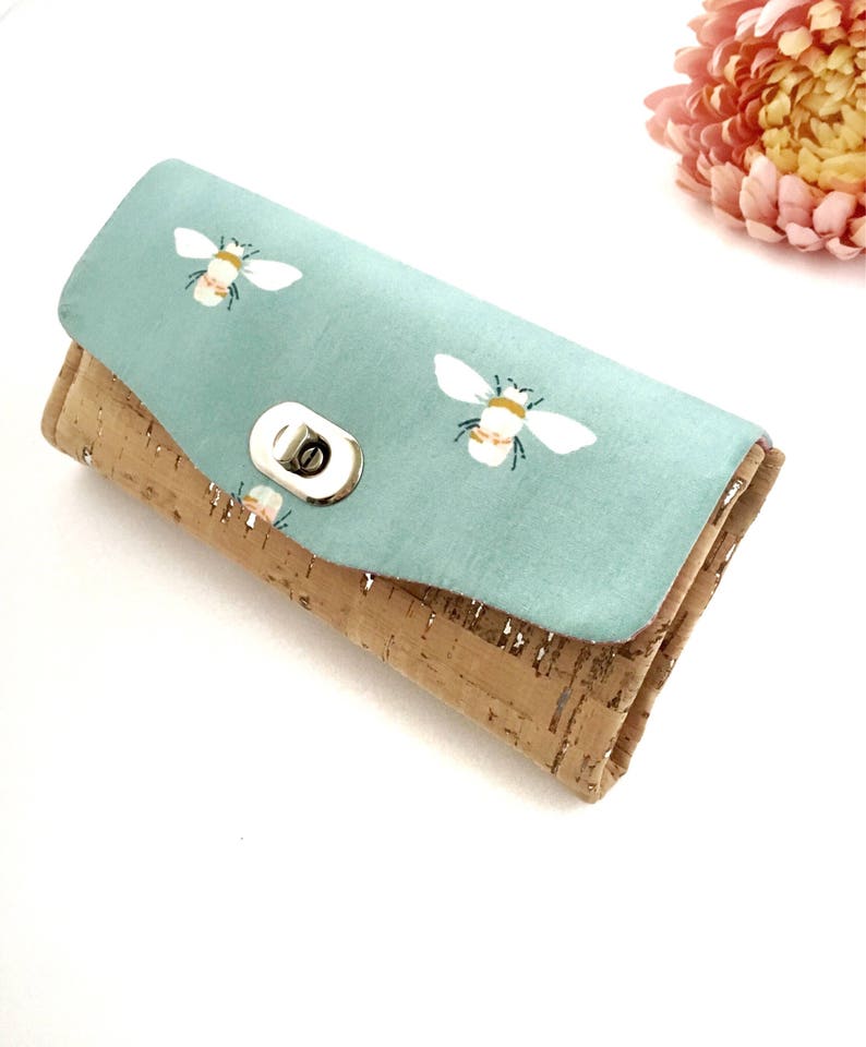 Bee purse bee wallet bee clutch bag bee gifts vegan | Etsy