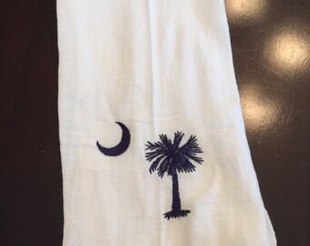 South Carolina Flag Flour-Sack Tea Towel