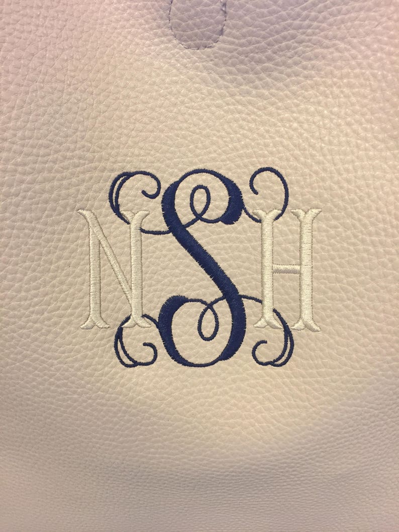 Monogrammed Faux-Leather Tote image 2