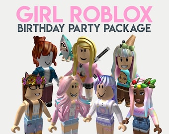 Roblox Birthday Etsy - chicas personajes de roblox png