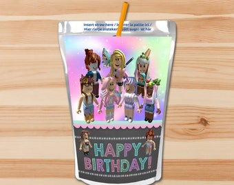 Roblox Party Favor Etsy - pink box roblox