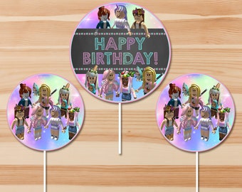 Roblox Girl Party Etsy - roblox decorations for girls