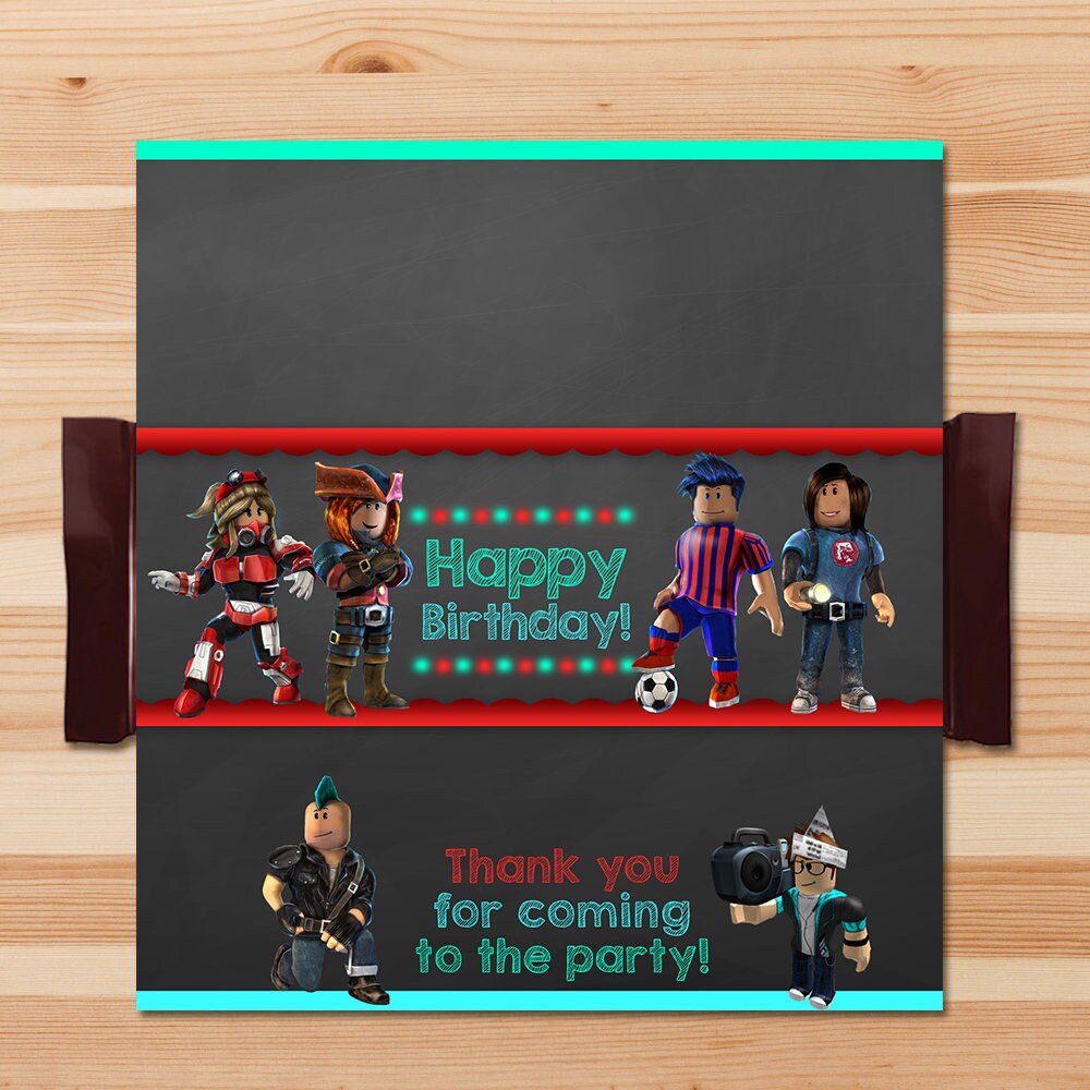 Roblox Candy Wrapper Chalkboard Roblox Chocolate Bar | Etsy