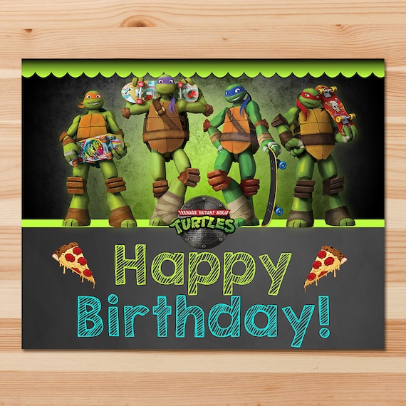 Teenage Mutant Ninja Turtles Birthday Sign Green Ninja Turtles Sign Ninja Turtles Party Ninja Turtles Party Printables 100449 - roblox green ninja mask