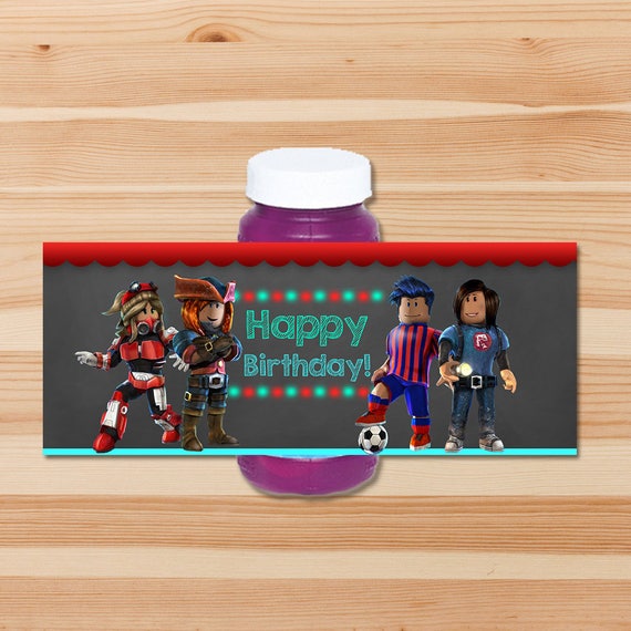 Roblox Bubble Label Chalkboard Roblox Bubble Bottle Etsy - roblox birthday ultimate girl roblox party pack roblox etsy