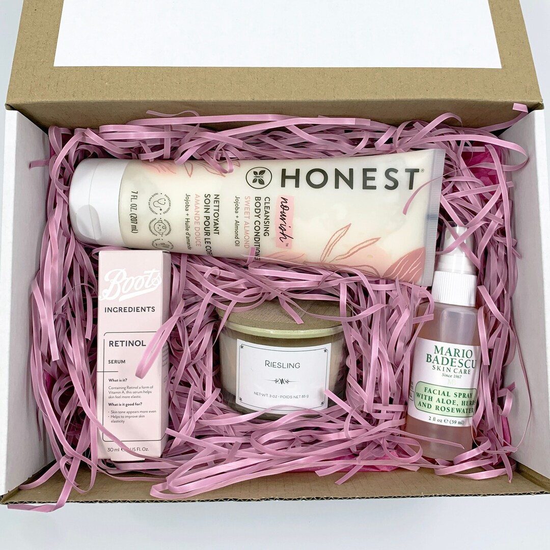Selfcare Gift Box, Pink Beauty Spa Package, Skin Care Kit, Pamper