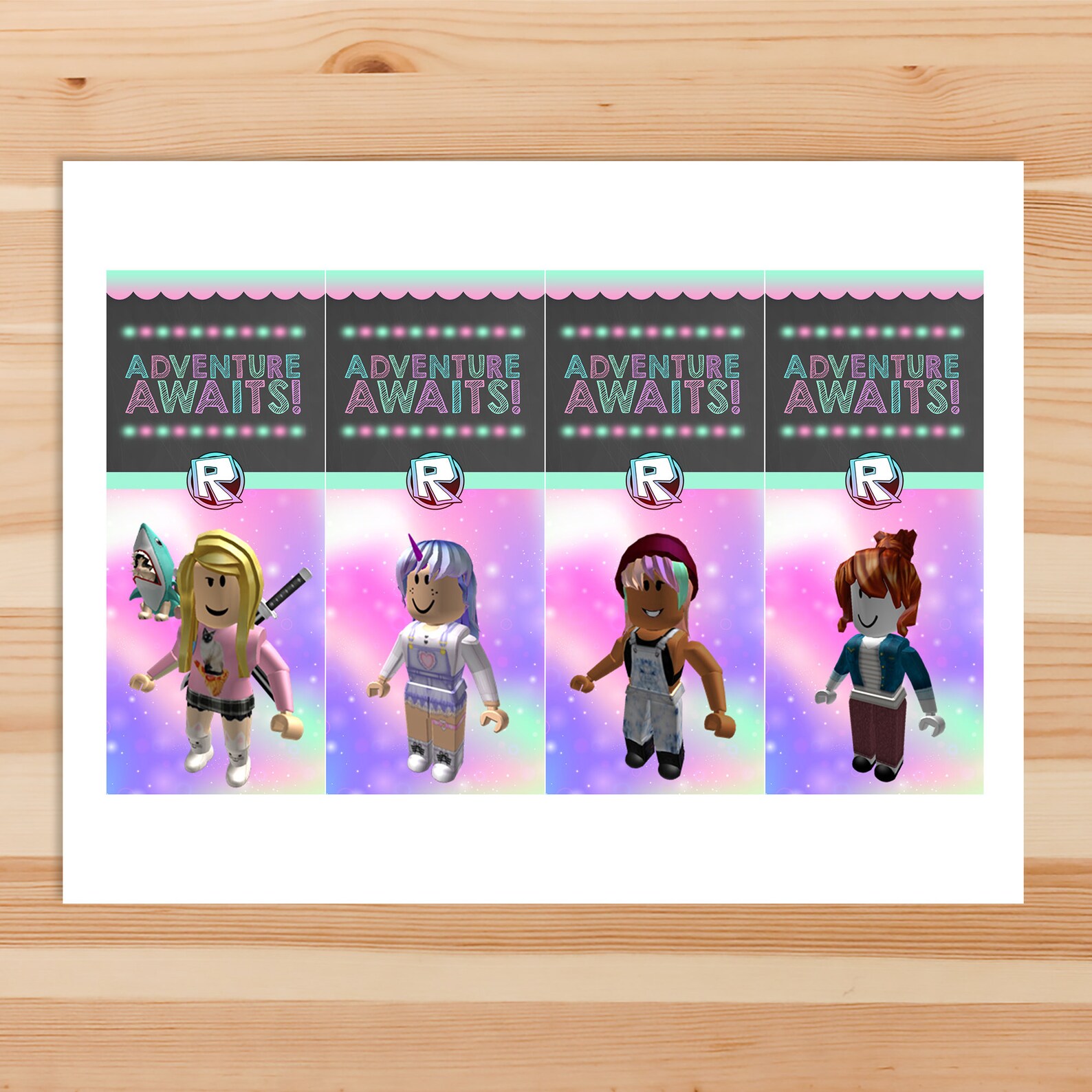 girl roblox bookmark set printable pink roblox roblox etsy