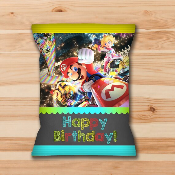 Mario Kart Chip Bag Label Mario Kart Birthday Snack Label Etsy Mario Kart Chip Bag Label Mario Kart Birthday Snack Label Etsy