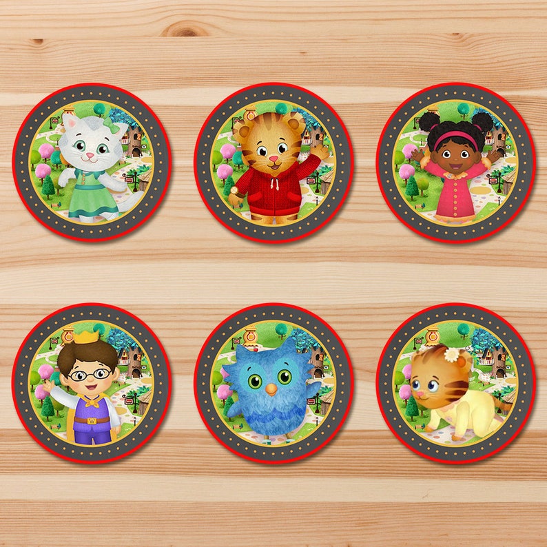 Daniel Tiger Birthday Cupcake Toppers Red Boy Daniel Tiger | Etsy UK