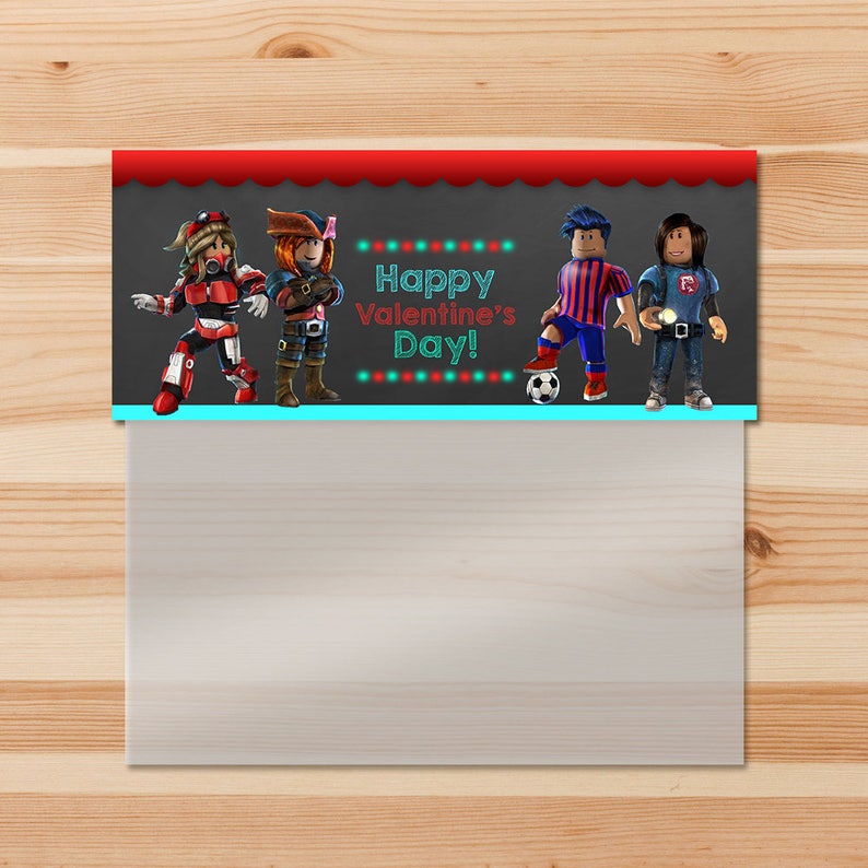 Roblox Valentine S Day Treat Bag Topper Roblox Candy Bag Etsy - image 0