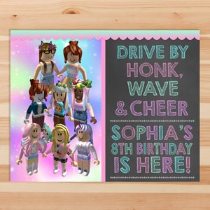 Girl Roblox Welcome To The Party Sign Pink Girl Roblox Etsy - nu00e9cessaires pour sauvegarder des robux