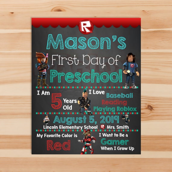 Roblox First Day Of School Sign 1st Day Of School Chalkboard Etsy - update roblox elementary school roblox