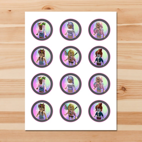 Party Supplies Pink Roblox Girl Personalized Birthday Party Round Stickers Labels Favors Home Garden Bioconservation Org - roblox girl birthday party