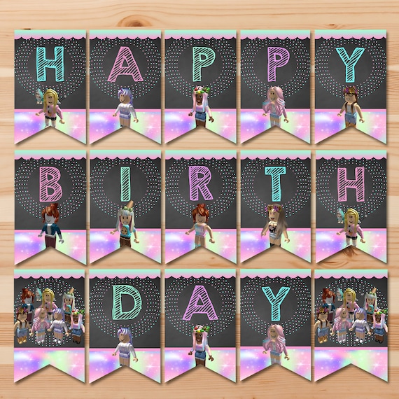 Girl Roblox Birthday Banner Pink Girl Roblox Banner Bunting Etsy - paquete de fiesta de cumpleaños de la chica roblox chica roblox fiesta imprimibles rosa roblox fiesta chica roblox party decoración 100925