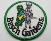 Busch Gardens Florida Dragon and Knight Vintage Sew On 3 quot Circle Travel Patch