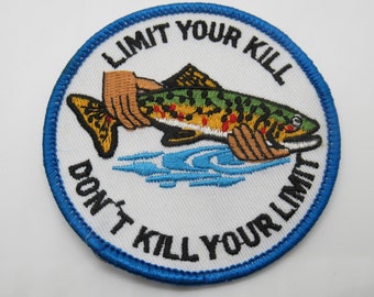 Vintage 70s Fishing Sew On Collectors Patch Maine God/'s Country