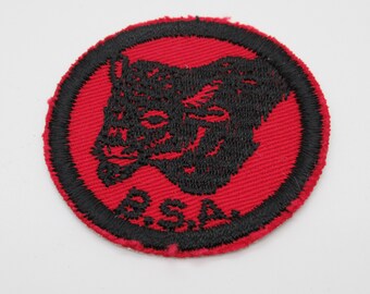 outdoors hunting iron on wildlife NU sew on conservation Kansas safe red buffalo vintage patch fishing camping nature embroidered