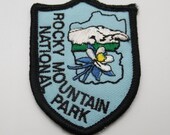 Rocky Mountain National Park Vintage Souvenir Travel Iron On Patch by Mafco