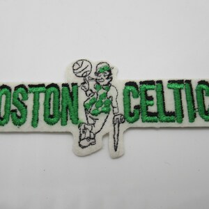 BILL RUSSELL No. 6 Patch - Boston Basketball Jersey Number Green/White  Embroidered DIY Sew or Iron-On Patch USA Seller