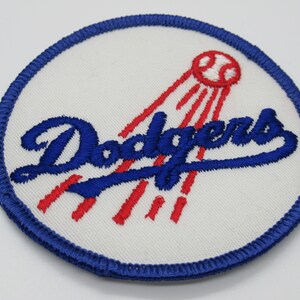Los Angeles Dodgers Logo Vintage MLB Iron On 3" Circle Patch