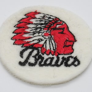 Atlanta Milwaukee Braves Logo Vintage MLB 2" Felt Sew On Circle Patch