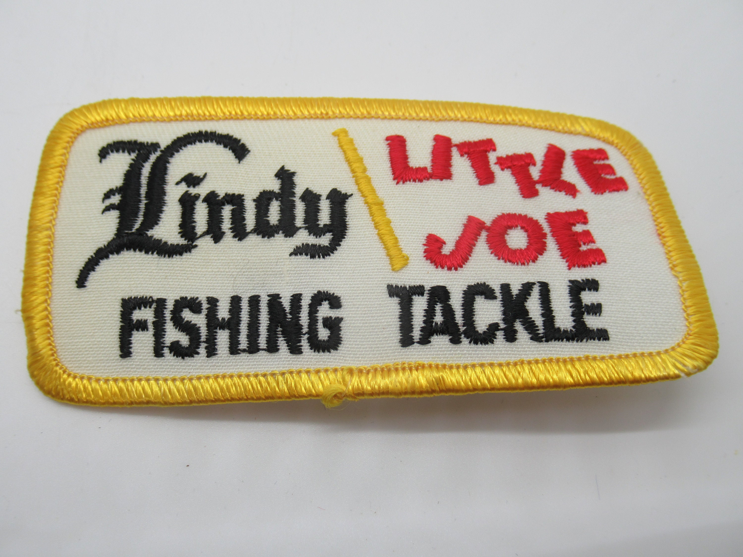 Lindy Little Joe Fishing Tackle Vintage Rectangle Iron-on Patch 