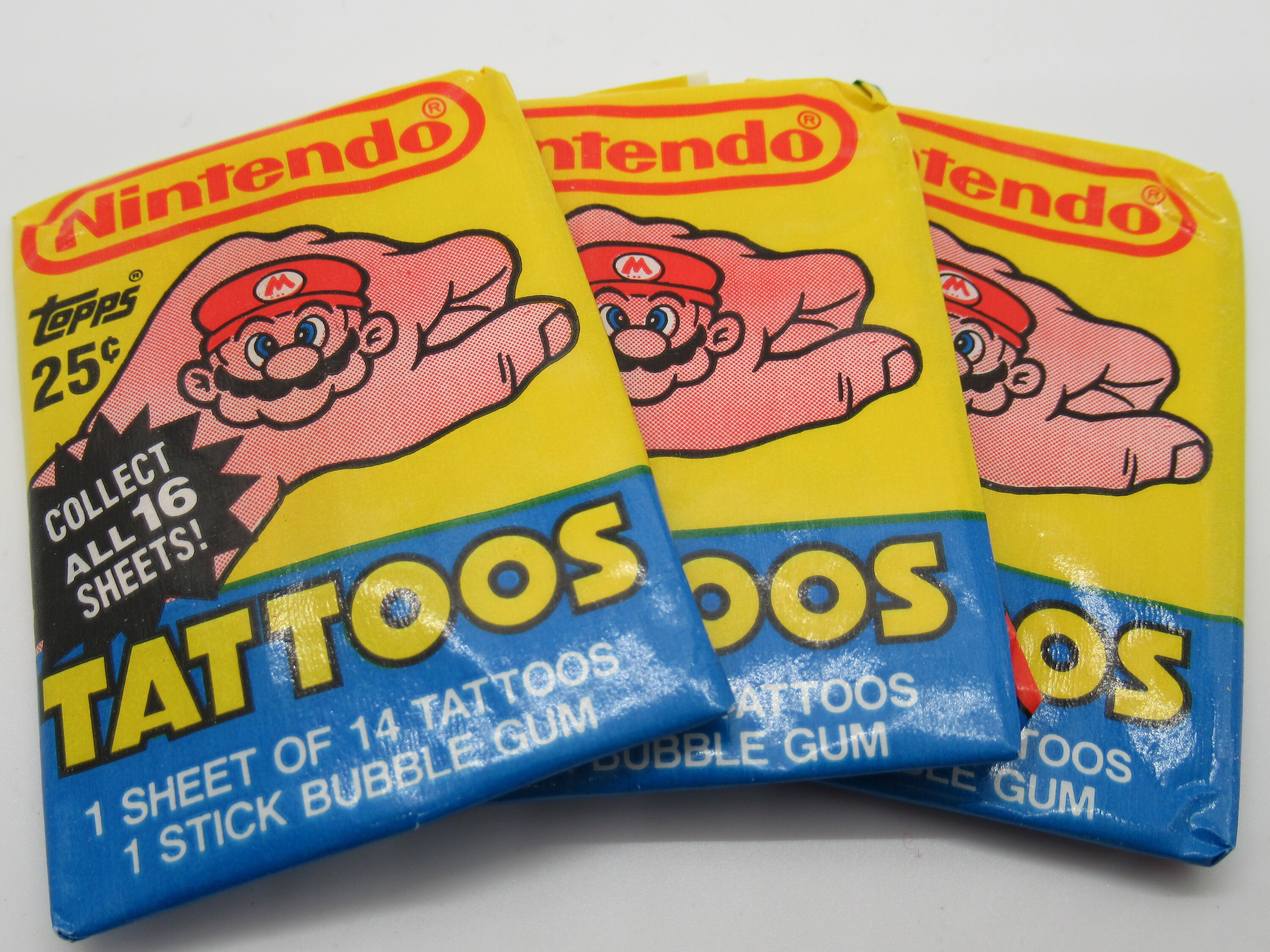 3 Unopened Packs of NES Nintendo Tattoos Vintage Tattoo Sheets - Etsy 3 Unopened Packs of NES Nintendo Tattoos Vintage Tattoo Sheets - Etsy