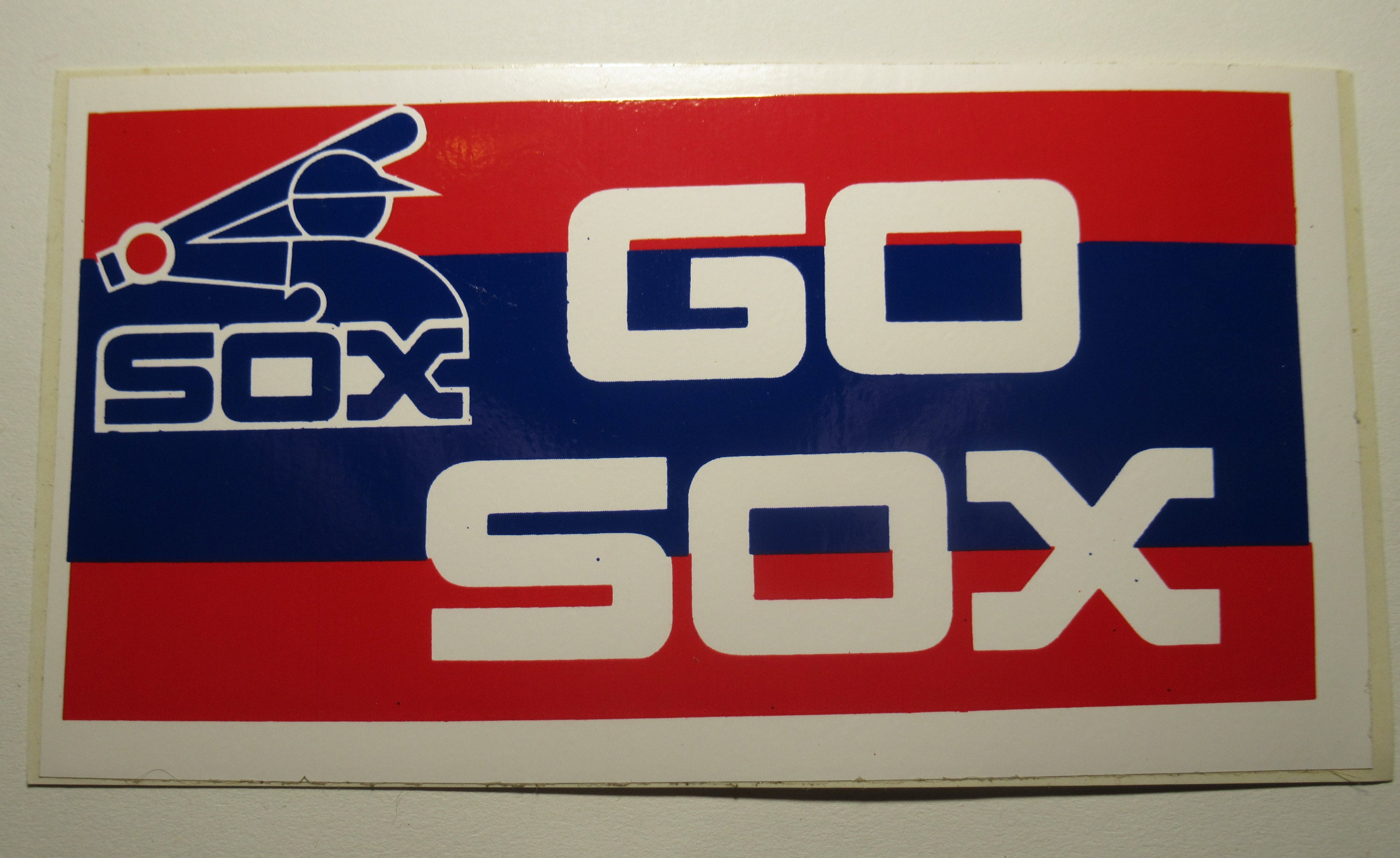 Chicago White Sox Go Sox Vintage MLB NOS Unused Bumper Sticker 