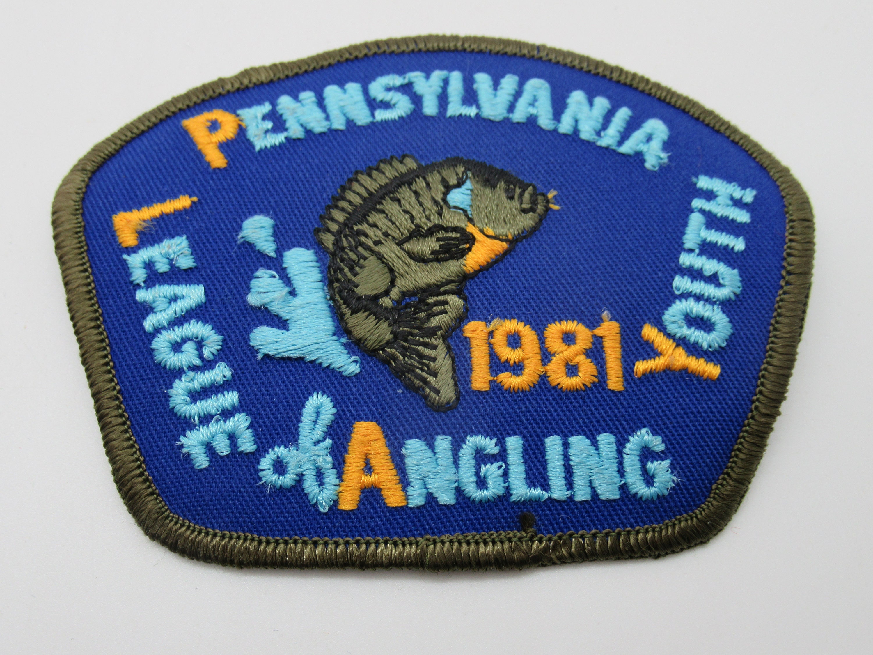 Pennsylvania League of Angling Youth PLAY 1981 Large Mouth Bass Fishing  Iron on Patch 
