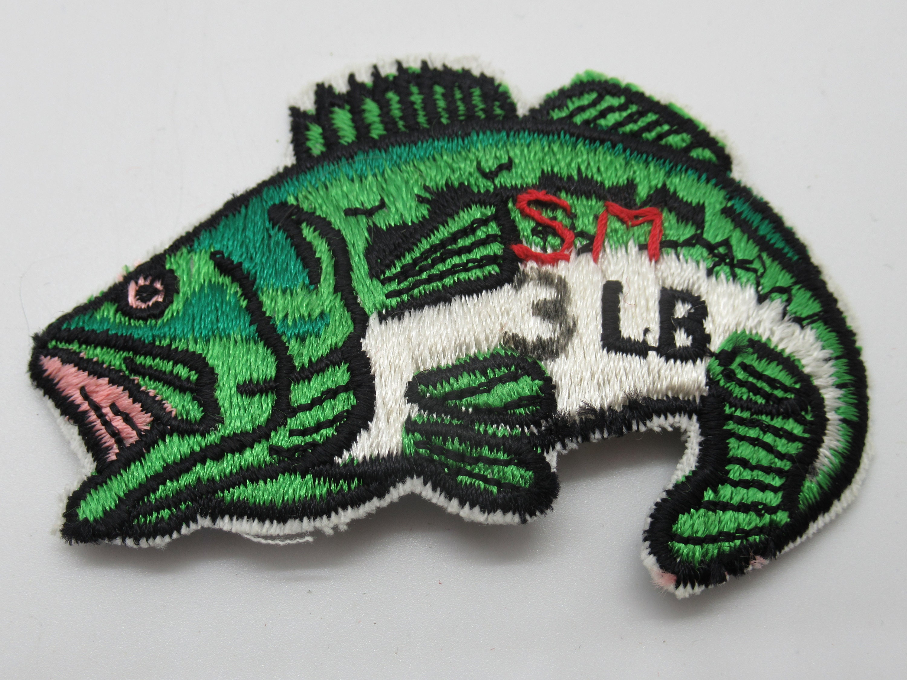 Small Mouth Bass 3lb Fish Vintage Iron on Fishing Patch -  Israel
