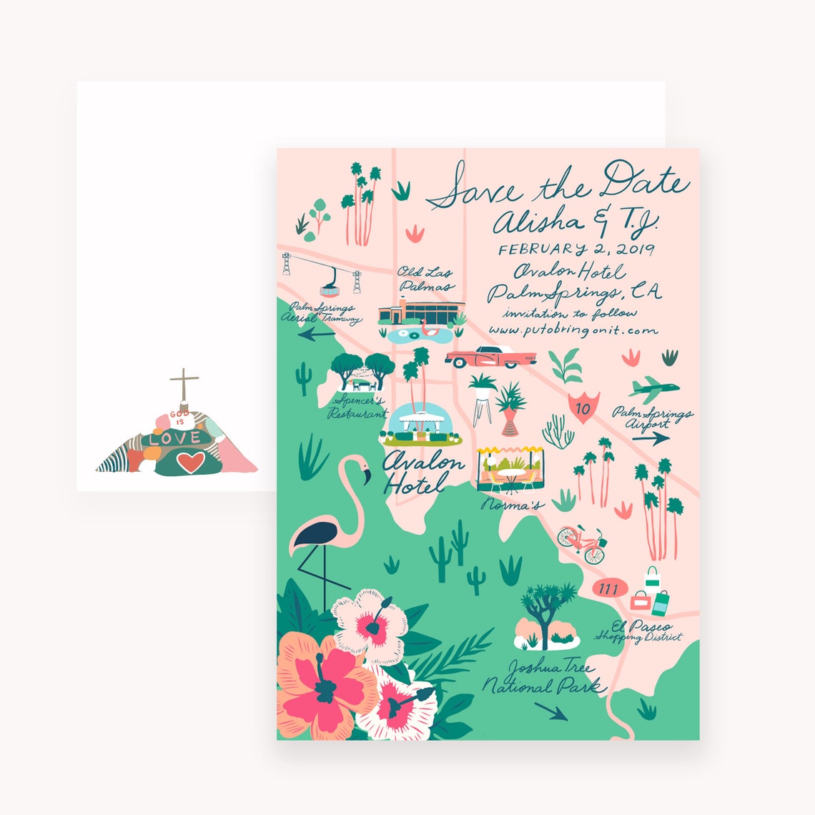 Custom Wedding Invitation Map, Save the Date, Welcome Map, Itinerary ...