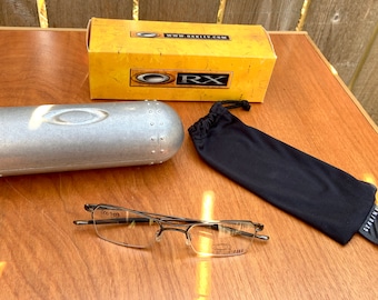 Vintage Oakley Wire Frame Prescription Glasses, Lightweight Comfortable Fit