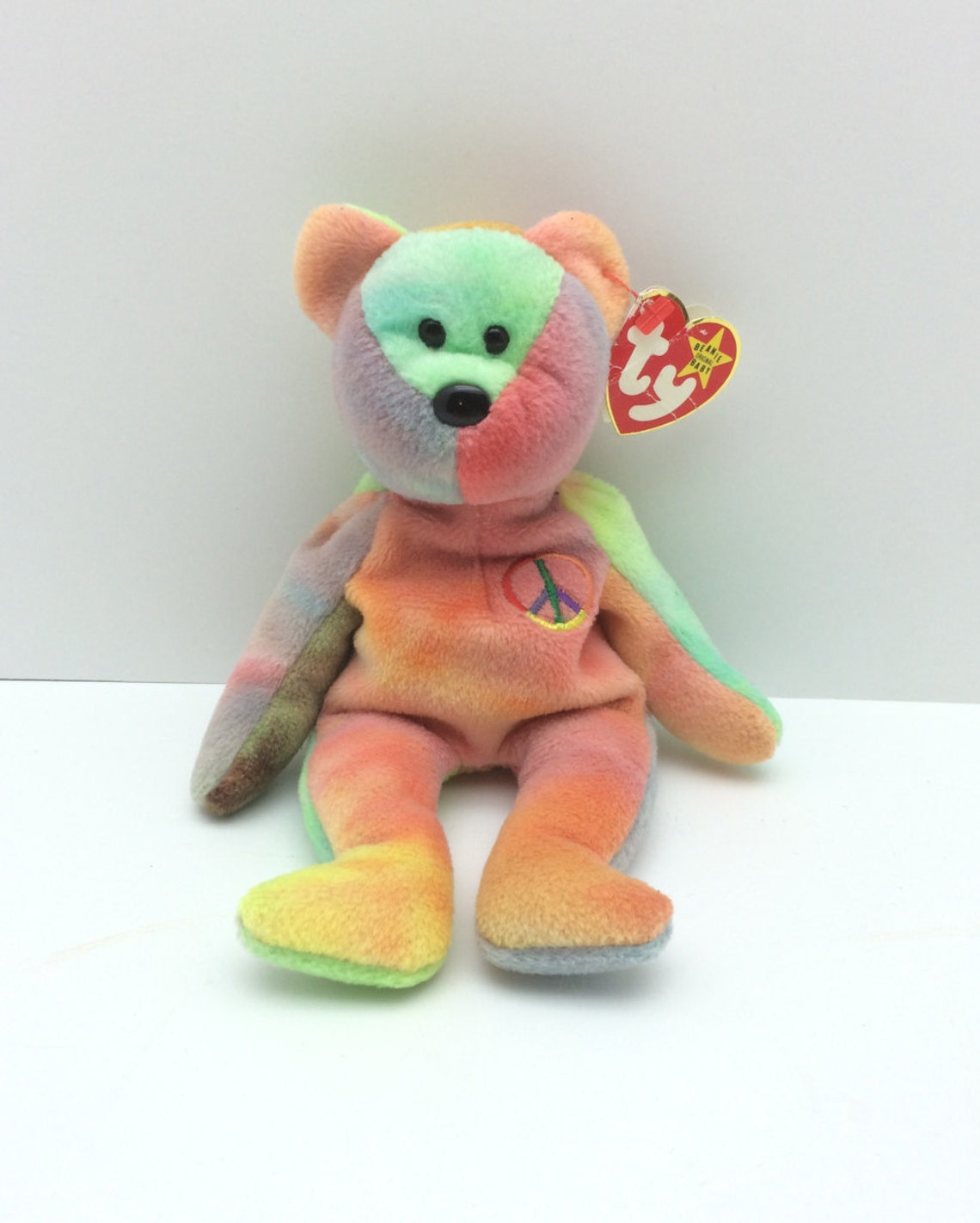 Peace Beanie Baby, Beanie Babies, Vintage Peace Beanie Baby, Pastel ...
