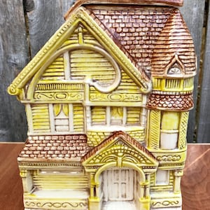 Vintage Cookie Jar, Treasure Craft Cookie Jar, Ceramic Cookie Jars, Mid-Century Home Decor, Yellow Colors