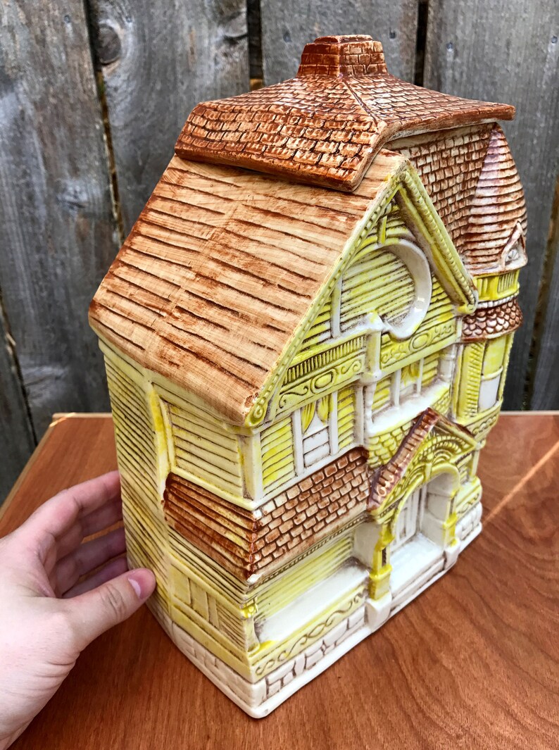 Vintage Cookie Jar Treasure Craft Cookie Jar Victorian House Etsy