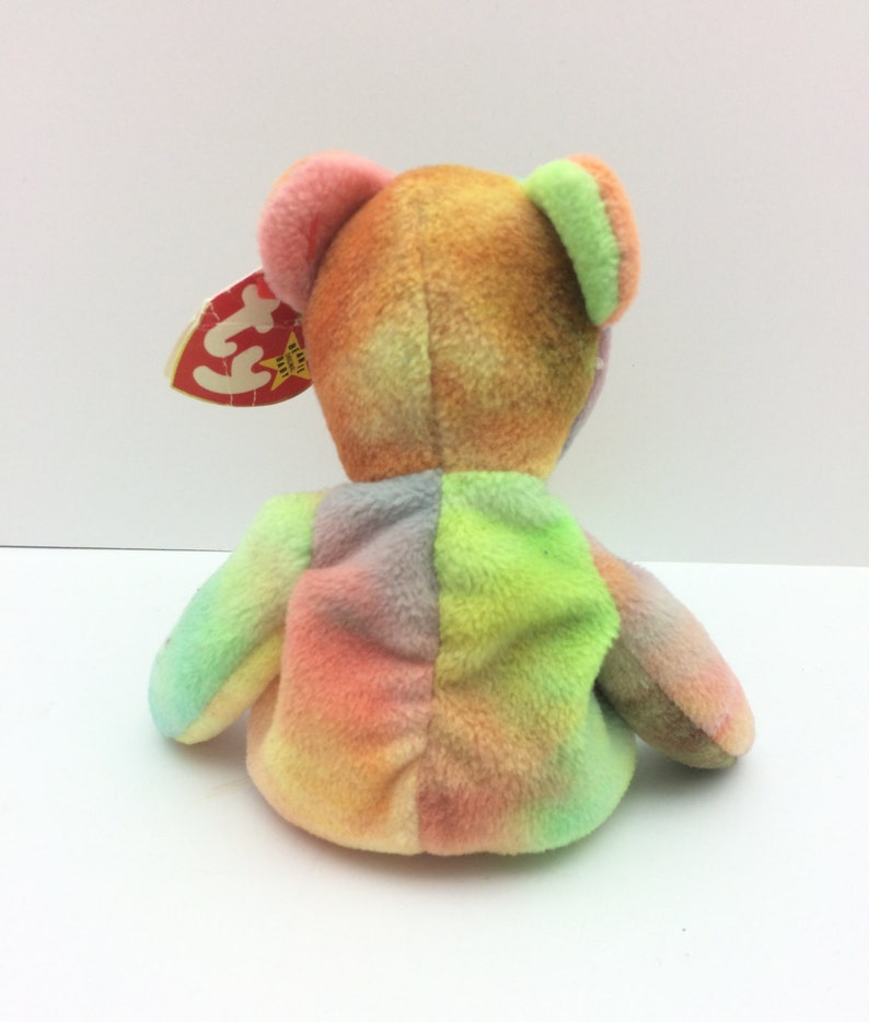 Peace Beanie Baby, Beanie Babies, Vintage Peace Beanie Baby, Pastel Color, 4th Generation, 1996, P.V.C. Pellets, Retired Beanie Baby image 4