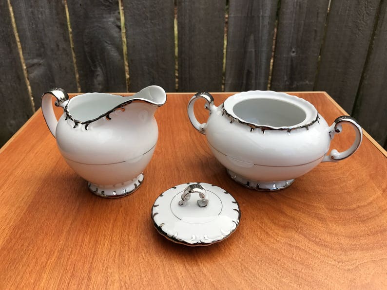Vintage Sugar, Vintage Creamer, Cream and Sugar Set, Sugar Holder