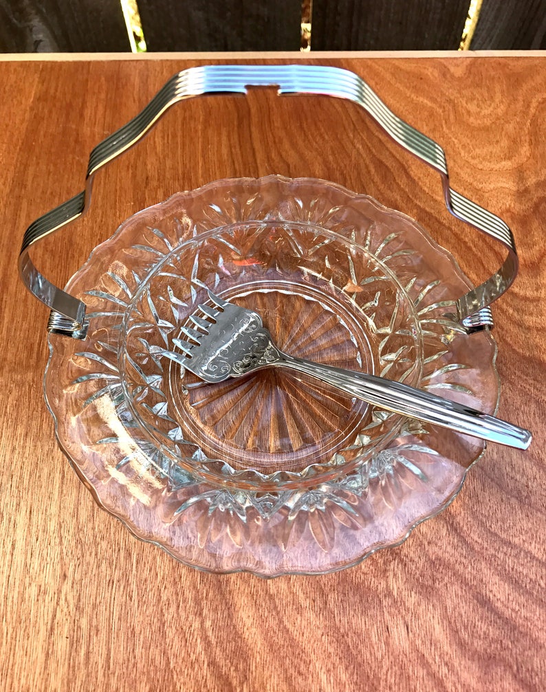 Vintage Serving Set Anchor Hocking Seafood Condiment Dish Etsy