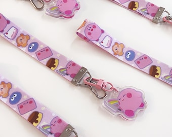 Kirb Small Keychain Lanyard • Phone Strap • Key holder