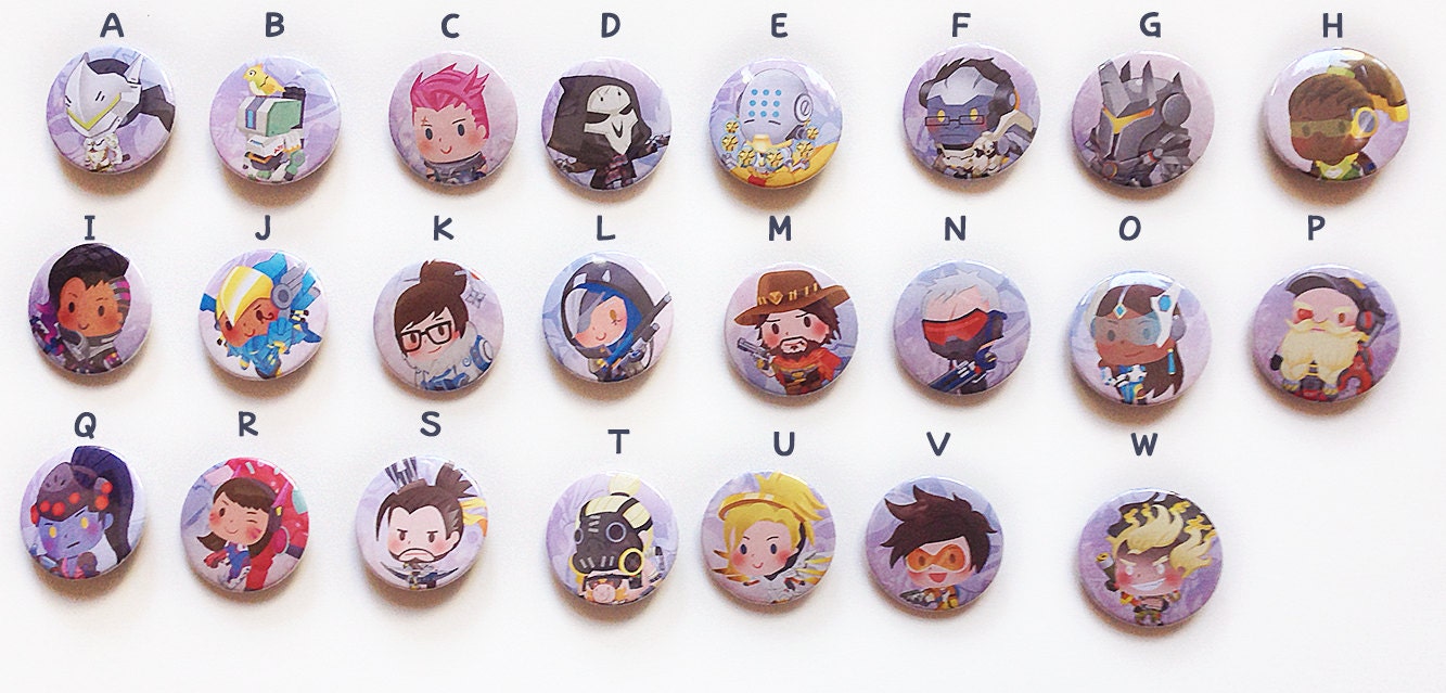 Overwatch Button Pins 3 pins for 5 Etsy