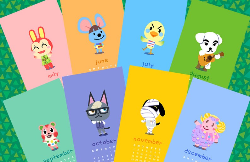 DIGITAL DOWNLOAD Animal Crossing 2022 Calendar Iphone Etsy UK