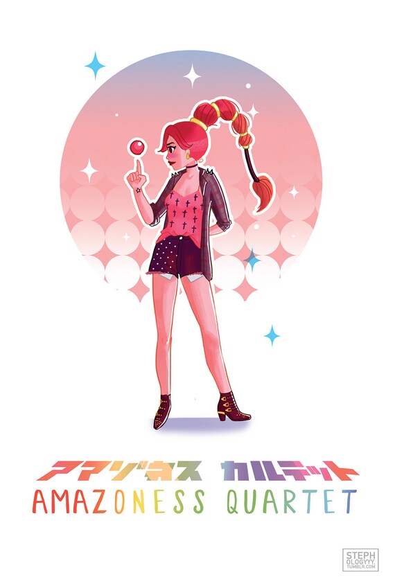 Sailor Moon Amazoness Quartet Poster Etsy