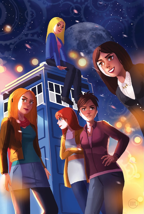 Doctor Who Companions Tardis Poster - 