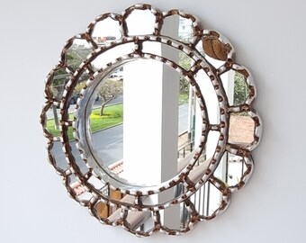 Peruvian Mirrors "Harmonious 30cm Silver"- Interior decoration - Wall Mirror - Home decoration- Decorative mirrors